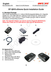 Qstarz BT-Q818 eXtreme Guide D'installation Rapide