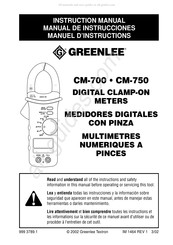 Greenlee CM-750 Manuel D'instructions