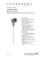 Endress+Hauser Levelflex FMP53 Information Technique