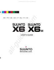 Suunto X6 Guide D'utilisation