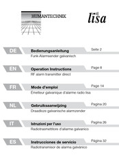 HumanTechnik lisa A-2467.0 Mode D'emploi