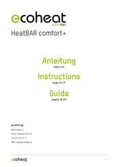 ecofort Ecoheat HeatBAR Comfort Plus 2600 Manuel D'instructions