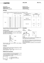 Sauter TKC 7 B Serie Instructions De Montage