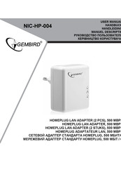 Gembird NIC-HP-004 Manuel D'instructions