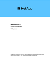 NetApp FAS2700 Bulletin De Maintenance