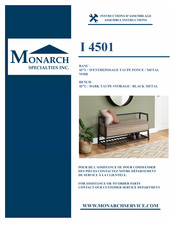 Monarch Specialties I 4501 Instructions D'assemblage