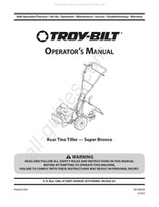 Troy-Bilt Super Bronco Serie Notice D'utilisation