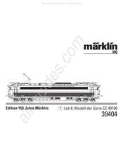 marklin H0 CC 40100 Lok 6 Mode D'emploi