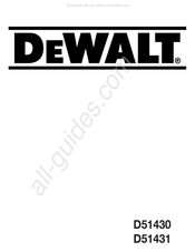 DeWalt D51431 Mode D'emploi