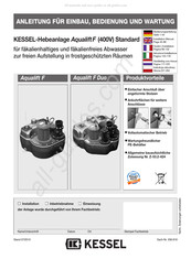 Kessel Aqualift F Guide D'installation Et De Maintenance