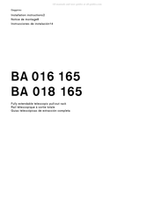 Gaggenau BA 016 165 Notice De Montage
