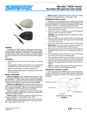 Shure MICROFLEX MX391 Série Manuel D'instructions