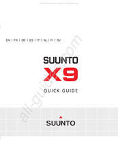 Suunto X9 Guide Rapide D'utilisation