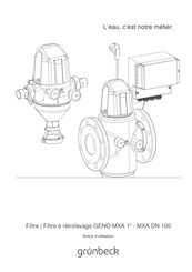 Grunbeck GENO MXA DN 100 Notice D'utilisation