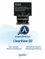 Optelec ClearView GO Manuel D'utilisation