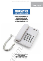 Daewoo International DTC-215 Manuel D'instructions