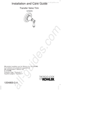 Kohler K-T72770 Guide D'installation Et D'entretien