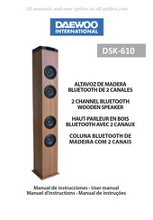 Daewoo International DSK-610 Manuel D'instructions