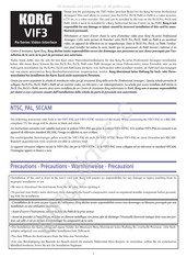 Korg VIF3 Manuel D'instructions