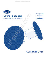 LaCie Sound2 Speakers Instructions D'installation