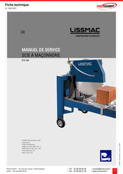 Lissmac DTS 700 Manuel De Service