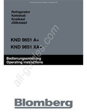 Blomberg KND 9651 A+ Notice D'utilisation