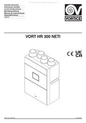 Vortice VORT HR 300 NETI Livret D'instructions