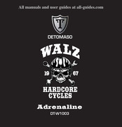 DETOMASO WALZ HARDCORE CYCLES Adrenaline Mode D'emploi