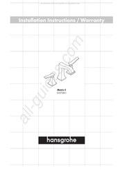 Hansgrohe Metris C 31073 1 Série Instructions D'installation