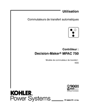 Kohler Decision-Maker MPAC 750 Utilisation