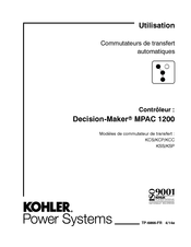 Kohler Decision-Maker MPAC 1200 Utilisation