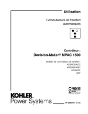 Kohler Decision-Maker MPAC 1500 Utilisation