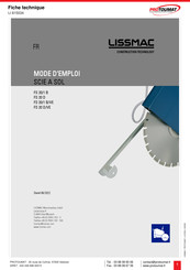 Lissmac FS 20/1 B/VE Mode D'emploi