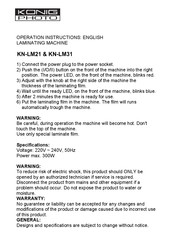 Konig Photo HQ-LM21 Instructions D'utilisation