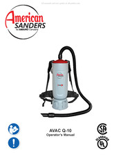 Amano AMERICAN SANDERS AVAC Q-10 Mode D'emploi