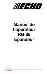 Echo RB-85 Manuel De L'opérateur