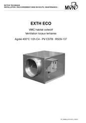 MVN EXTH ECO 10 Notice Technique