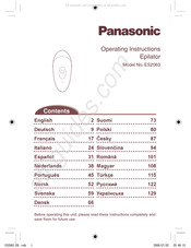 Panasonic ES2063 Mode D'emploi