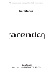 ARENDO 304699/20200618ZS039 Mode D'emploi