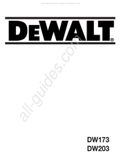 DeWalt DW203 Mode D'emploi