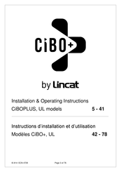 Lincat CiBO plus UL Serie Instructions D'installation Et D'utilisation