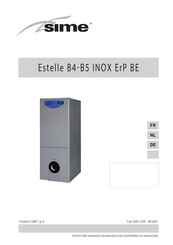 Sime Estelle B5 INOX ErP BE Mode D'emploi Et D'entretien