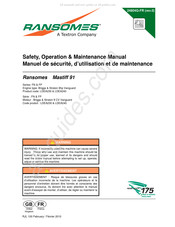 Textron Ransomes Mastiff 91 Guide D'utilisation Et De Maintenance