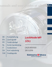 Simons Voss Technologies LockNode Z4 Guide Abrégé