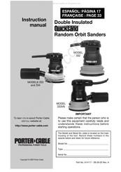 Porter Cable Quicksand 333 Mode D'emploi