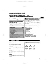 Hilti TE 60 Notice Originale