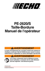 Echo PE-2620/S Manuel De L'opérateur