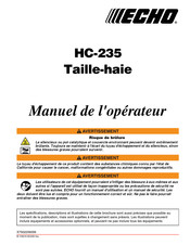 Echo HC-235 Manuel De L'opérateur
