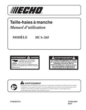 Echo HCA-265 Manuel D'utilisation