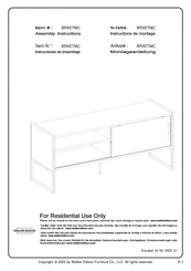 Walker Edison BRXETMC Instructions De Montage